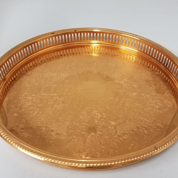 Copper Craft Guild round tray - Picture 5 of 13
